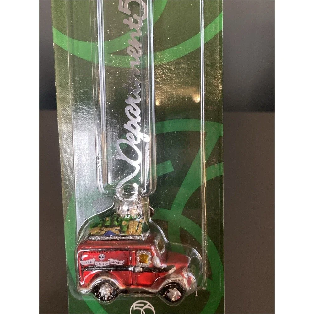 Vintage Dept 56 Mercury Glass Van Ornament 2001 The Village Express 6